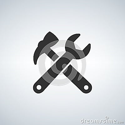 Wrench hummer icon illustration Cartoon Illustration