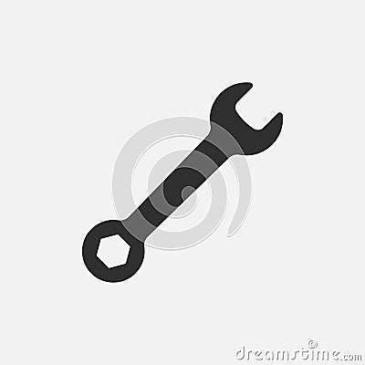 Wrench icon. Vector Illustration