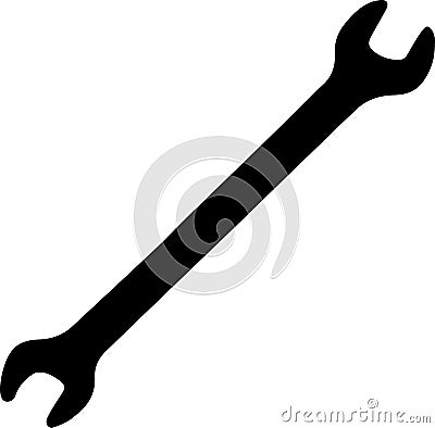 2 wrench icons with black head Stock Photo