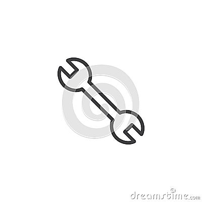 Wrench line icon Vector Illustration