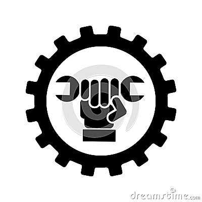 Wrench mechanic tool icon Vector Illustration