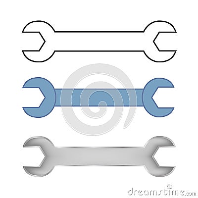 Wrench set . Eps 10 vector illustration Vector Illustration