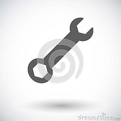 Wrench single icon. Vector Illustration