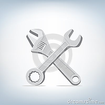 Wrench and spanner icon Vector Illustration