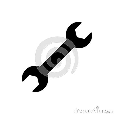 Wrench spanner icon screwdriver logo. Maintain gear wrench mechanic pictogram symbol Vector Illustration