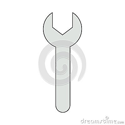 Wrench or spanner repair tool, doodle style vector Vector Illustration