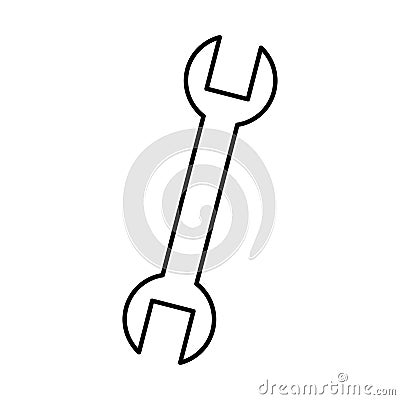 Wrench tool isolated icon Vector Illustration