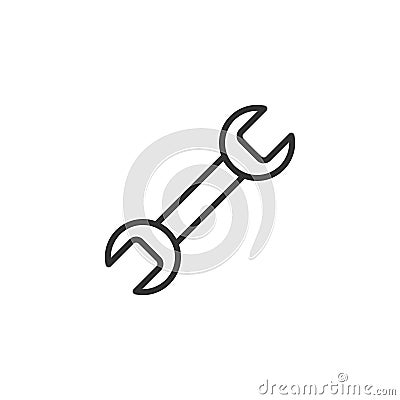 Wrench tool isolated vector icon Vector Illustration