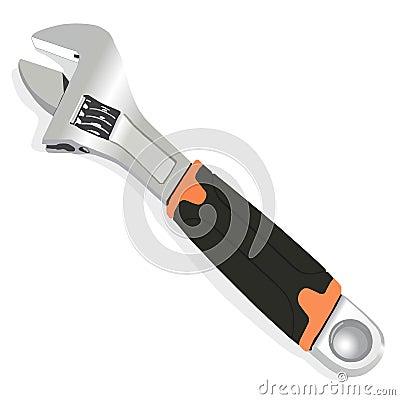 Wrench on a white background. Vector Illustration