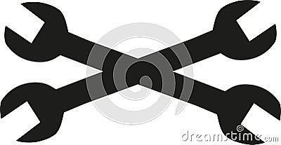 Wrenches crossed vector Vector Illustration