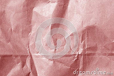 wrinckled red color paper surface. Stock Photo