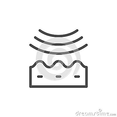 Wrinkle smoothing line outline icon Vector Illustration