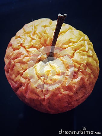 Wrinkled apple Stock Photo