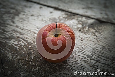 Wrinkled apple Stock Photo