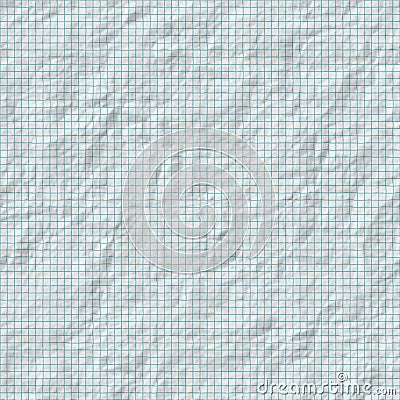 Wrinkled graph paper Stock Photo