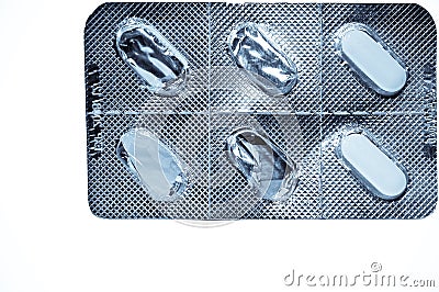 Wrinkled Medicine Blister Pack Stock Photo