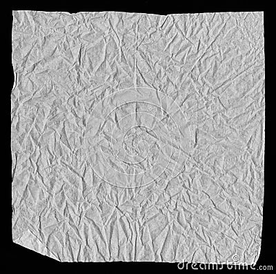 A wrinkled paper texture background. the texture of the crushed sheet of white paper Stock Photo