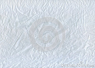 Wrinkled white cellophane Stock Photo