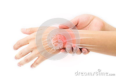 Wrist bones injury Stock Photo