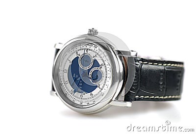 Wrist Watch on White Background Stock Photo