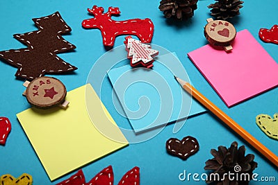 Write christmas letter, child surprise Stock Photo