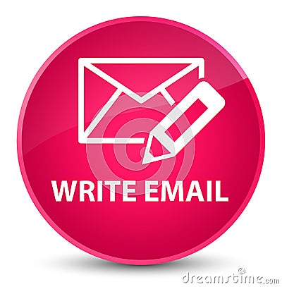 Write email elegant pink round button Cartoon Illustration