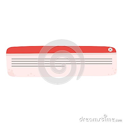 Write email message icon, cartoon style Vector Illustration