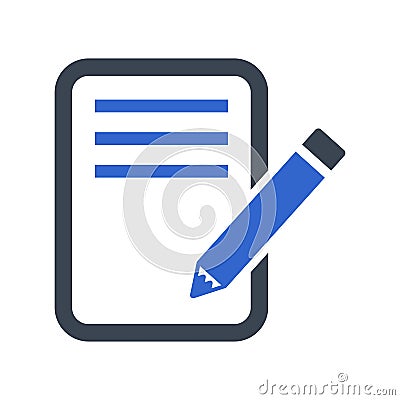 Write Note Icon Vector Illustration