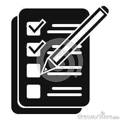 Write task icon simple . Work project Stock Photo