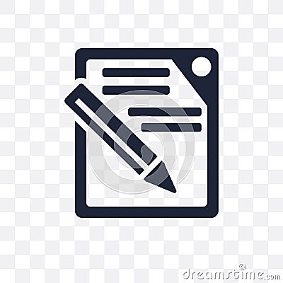 Write transparent icon. Write symbol design from Communication c Vector Illustration