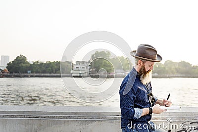 Writer Journalism Imagination Novelist Message Concept Stock Photo