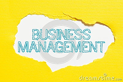 Writing displaying text Business Management. Business concept Overseeing Supervising Coordinating Business Operations Stock Photo