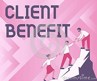 Writing displaying text Client Benefit. Word for The real or perceived value that a customer experiences -42553 Stock Photo