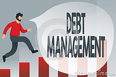 Writing displaying text Debt Management. Business idea The formal agreement between a debtor and a creditor Debugging Stock Photo