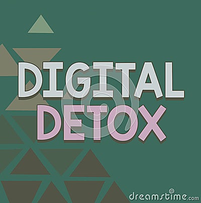 Writing displaying text Digital Detox. Word Written on Free of Electronic Devices Disconnect to Reconnect Unplugged Line Stock Photo