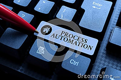 Writing displaying text Process Automation. Word for Transformation Streamlined Robotic To avoid Redundancy Fixin G Stock Photo