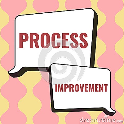 Writing displaying text Process Improvement. Conceptual photo Optimization Meet New Quotas Standard of Quality Stock Photo