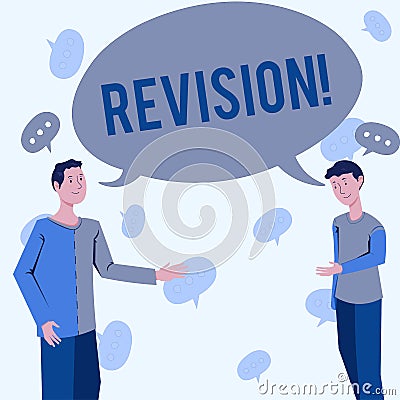 Writing displaying text Revision. Internet Concept action of revising over someone like auditing or accounting Stock Photo