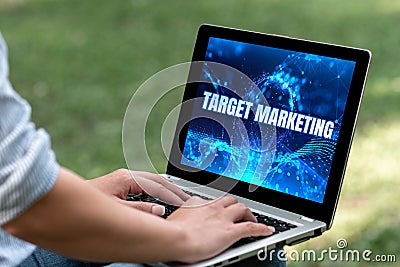 Writing displaying text Target Marketing. Conceptual photo Market Segmentation Audience Targeting Customer Selection Stock Photo