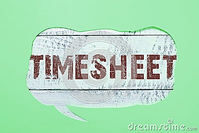 Writing displaying text Timesheet. Business concept graphical representation of period time on which events are marked Stock Photo
