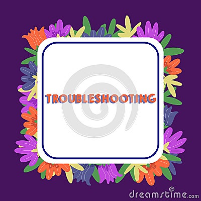 Handwriting text Troubleshooting. Business approach an act of investigating or dealing with in the problems occured Stock Photo