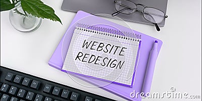 Writing displaying text Website Redesign. Word Written on modernize improver or evamp your website's look and feel Stock Photo