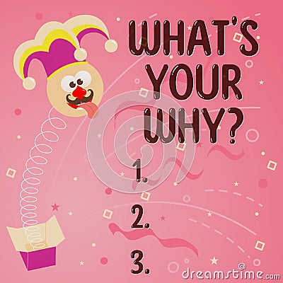 Inspiration showing sign What's Your Why. Internet Concept annoyed and frustrated being confused and puzzles Stock Photo