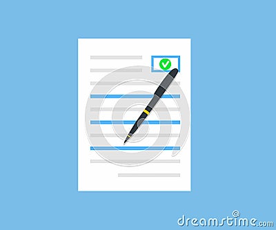 Writing editing documents, correct proofreading text essay services logo design. Grammar proofread, edit document vector design. Vector Illustration