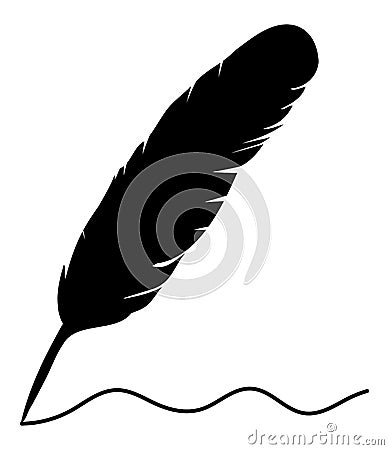 Writing feather Vector Illustration