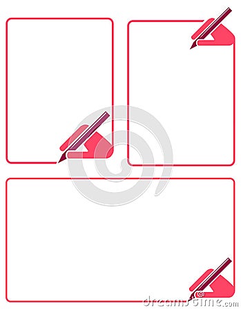 Writing frame Vector Illustration