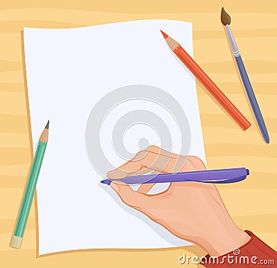 Writing hand Vector Illustration