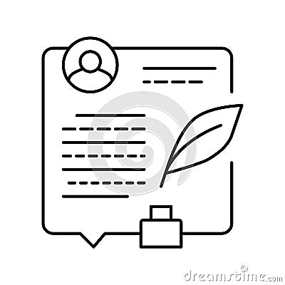 writing news article line icon vector illustration Vector Illustration