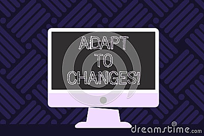 Writing note showing Adapt To Changes. Business photo showcasing Innovative changes adaption with technological Stock Photo