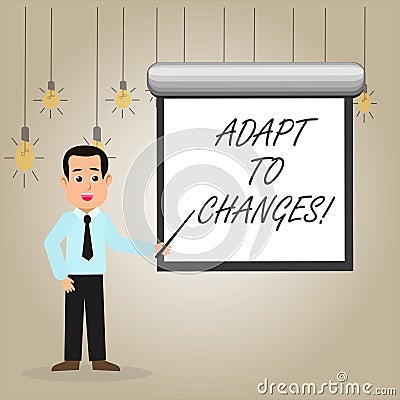 Writing note showing Adapt To Changes. Business photo showcasing Innovative changes adaption with technological Stock Photo
